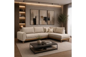 Γωνιακός Καναπές Kairo 290x230x95 ελληνικής κατασκευής 