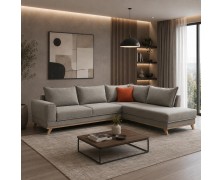 Καναπές γωνία Parma ελληνικής κατασκευής 290x240x95Β