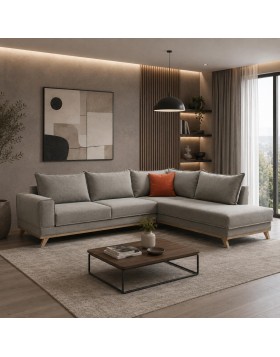 Καναπές γωνία Parma ελληνικής κατασκευής 290x240x95Β