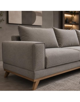 Καναπές γωνία Parma ελληνικής κατασκευής 290x240x95Β