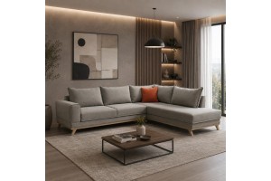 Καναπές γωνία Parma ελληνικής κατασκευής 290x240x95Β