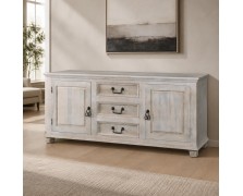 Μπουφές Brook μασίφ ξύλο σε λευκή απόχρωση 175x45x76cm