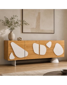 Μπουφές Lithos απο Δρυς MDF 180MΧ80YΧ45Bεκ.