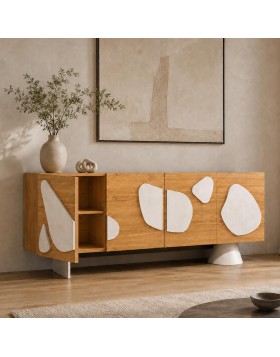 Μπουφές Lithos απο Δρυς MDF 180MΧ80YΧ45Bεκ.