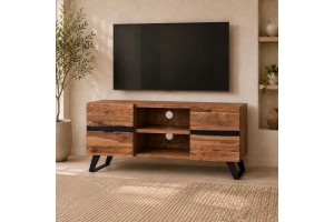 Έπιπλο Τηλεόρασης Black River απο μασιφ ακακία 160Μ×43Β×66Υ εκ.