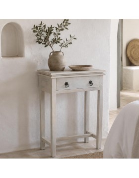 Κονσόλα Brook Λευκό Antique  απο μασίφ ξύλο 60Μx80Y