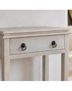 Κονσόλα Brook Λευκό Antique  απο μασίφ ξύλο 60Μx80Y