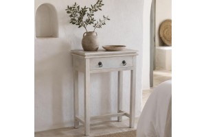 Κονσόλα Brook Λευκό Antique  απο μασίφ ξύλο 60Μx80Y