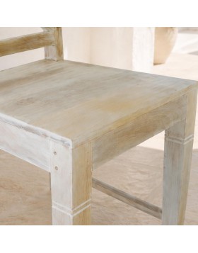 Καρέκλα Brook Λευκό Antique μασιφ ξύλο