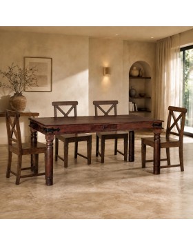 Τραπέζι τραπεζαρίας Brook από μασιφ ξύλο 175x90x76cm