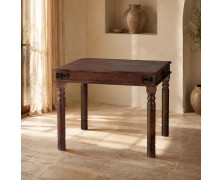 Τραπέζι τραπεζαρίας Brook από μασιφ ξύλο 80x80x76cm