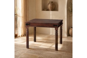 Τραπέζι τραπεζαρίας Brook από μασιφ ξύλο 80x80x76cm