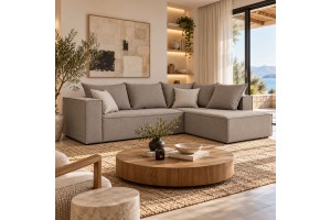 Καναπές γωνία Loren ελληνικής κατασκευής 280x205x95 εκ