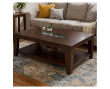 Τραπεζάκι σαλονιού δίπατο χειροποίητο από Δρυς ξύλο 