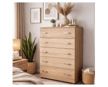 Συρταριέρα ελληνικής κατασκευής 5 συρτάρια απόχρωση Sonoma