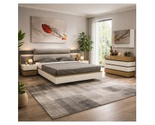 Σετ κρεβατοκάμαρας Naomi ελληνικής κατασκευής Δρυς Rustic