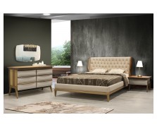 Σετ κρεβατοκάμαρας Thalia ελληνικής κατασκευής ξύλο Καρυδιάς