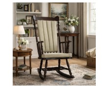 Παραδοσιακή κουνιστή πολυθρόνα Ελληνικής κατασκευής μασίφ οξιά