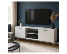 Έπιπλο τηλεόρασης από μελαμίνη σε λευκή απόχρωση Υ42 x Π120 x Β45 cm