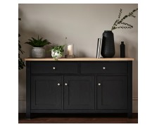 Μπουφές από δρυς μαύρη-φυσική απόχρωση ελληνικής κατασκευής 137x40x80Y