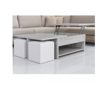  Τραπεζάκι Σαλονιού από μελαμίνη με Σερβιτόρο Μ120xΠ75xΥ40εκ.