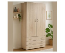 Ντουλάπα ελληνικής κατασκευής 2 ντουλάπια και 3συρτάρια 200Χ90Χ49