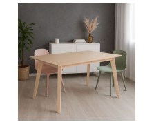 Τραπέζι Τραπεζαρίας Μαργαρίτα Επεκτεινόμενο 120(+40)x75Βx79Υ Οξιά Mdf καπάκι με μασίφ πόδια 