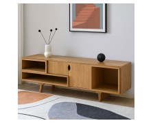 Έπιπλο τηλεόρασης Focus Δρυς καπλαμά ελληνικής κατασκευής 180x40x48Y