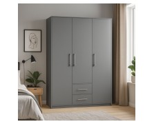 Ντουλάπα χειροποίητη ελληνικής κατασκευής 3 πόρτες, 2 συρτάρια και 3 ράφια 120 Χ 180 Χ 50