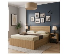 Κρεβάτι ξύλινο Adam από μελαμίνη υψηλής ποιότητας ελληνικής κατασκευής 