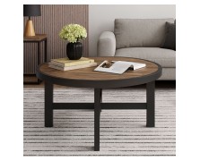 Τραπεζάκι σαλονιού Carter με μεταλλική βάση Φ90x42Y