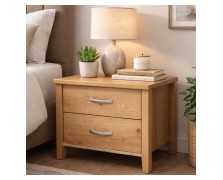 Κομοδίνο Zora με μασίφ ξύλινα πόδια και mdf καπάκι