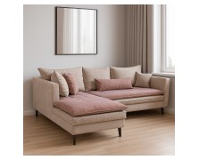 Καναπές γωνία Evelina 270x180x85cm Ελληνικής κατασκευής 