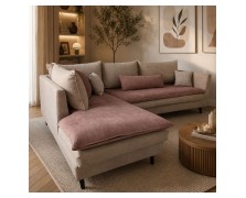 Καναπές γωνία Evelina 270x180x85cm Ελληνικής κατασκευής 