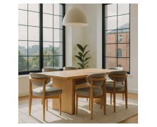 Τραπέζι τραπεζαρίας Jaxon από μασίφ δρυς 180x90