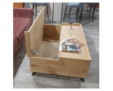 Τραπεζάκι σαλονιού Axl από δρυς MDF 120Χ70Χ42Υεκ. 