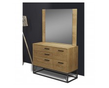 Συρταριέρα ελληνικής κατασκευής Cameron δρυς Mdf 120x45