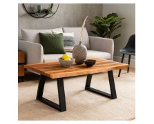 Τραπεζάκι σαλονιού απο μασιφ ακακία σε φυσική απόχρωση  Μ115xΠ65xΥ45εκ.