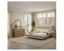 Σετ κρεβατοκάμαρας Sky ελληνικής κατασκευής Δρυς Rustic με κεραμική επιφάνεια