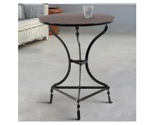 Τραπέζι παραδοσιακό μεταλλικό λαμαρίνα Φ60Χ73Υεκ Μαύρη απόχρωση