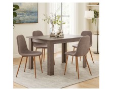 Σετ τραπεζαρίας River με επέκταση 120(+30)x70x78εκ και 4 καρέκλες 