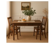 Τραπεζι Σκυρος απο μασιφ ξύλο ελληνικής κατασκευής 120x70