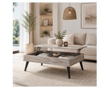 Τραπεζάκι σαλονιού Vane με σερβιτόρο 120x67x40Y/52Y ελληνικής κατασκευής