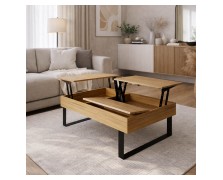 Τραπεζάκι σαλονιού Clever με 2 σερβιτόρους 110Mx70Bx40Y/62Y ελληνικής κατασκευής