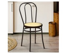 Καρέκλα μεταλλική Vienna ελληνικής κατασκευής με κάθσιμα ψάθα