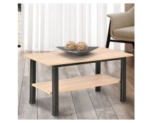 Τραπεζάκι σαλονιού δίπατο σιδερένιο με στρογγυλό πόδι 81Mx43Bx46Y ελληνικής κατασκευής