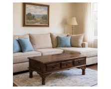 Τραπεζάκι σαλονιού Brook μασίφ ξύλο 110x60x41Y