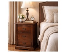 Κομοδίνο Μασιφ ξυλο με 3 συρτάρια 45x35Βx70Υεκ