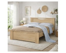 Κρεβάτι ξύλινο Silas απο μελαμίονη ελληνικής κατασκευής