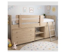 Κουκέτα Kingston ελληνικής κατασκευής 90x190 με συρταρια και ντουλάπια